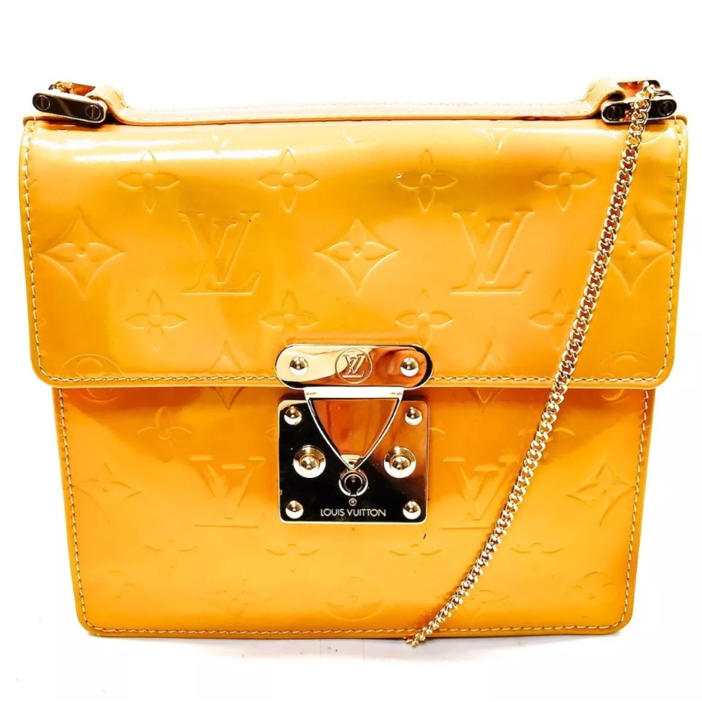 Louis Vuitton Vernis Monogram Shoulder Bag Amber